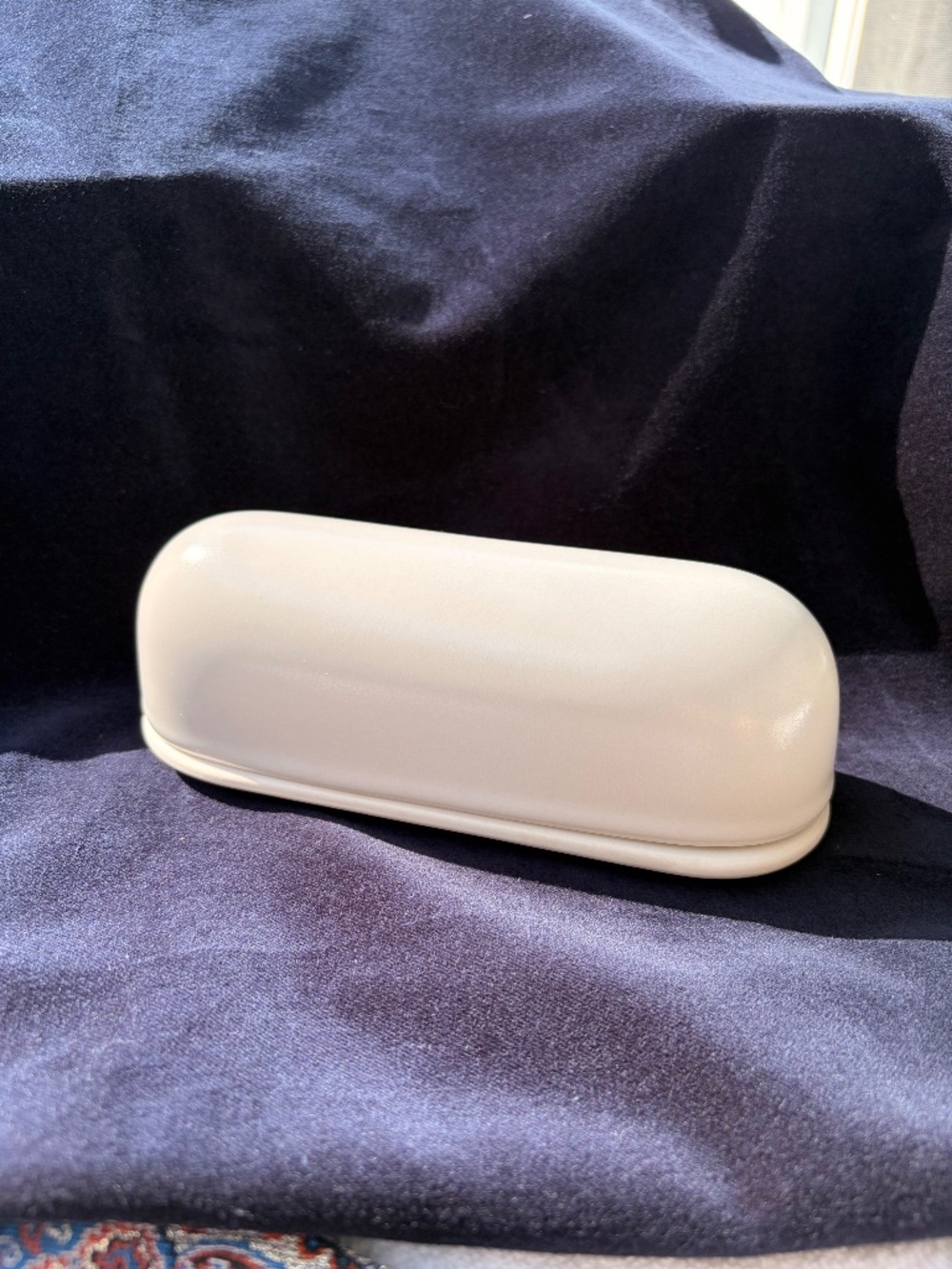 Sasaki matte white butter dish with lid, like new, made in Japan.